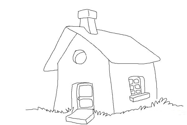 how-to-draw-a-simple-house-step-10 - کودکان